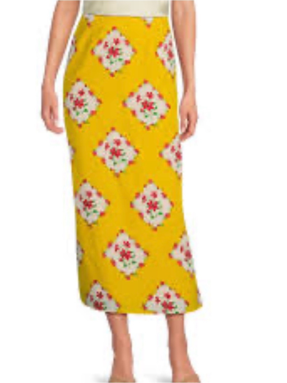 Sugarlips Yellow Floral Maxi Skirt